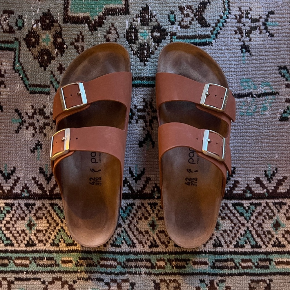 Birkenstock Arizona Platform Sandals in Pecan